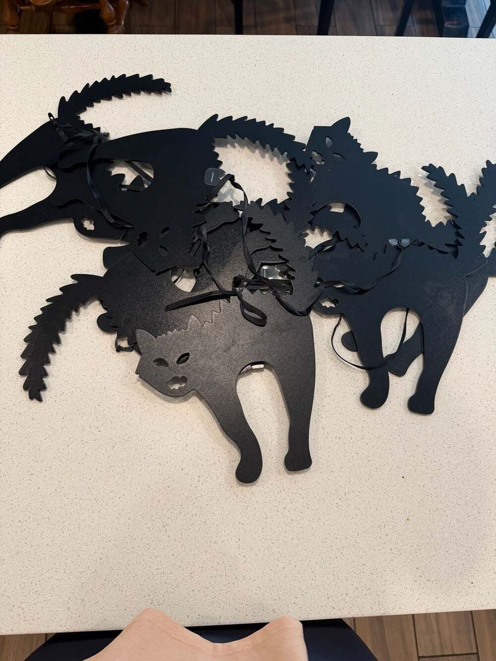 Black cat Halloween garland
